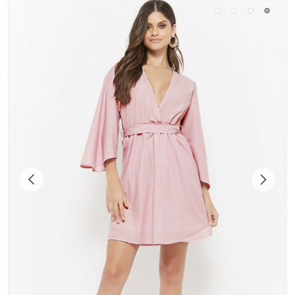Forever 21 Pink Pinkstriped Kimono Dress Size S